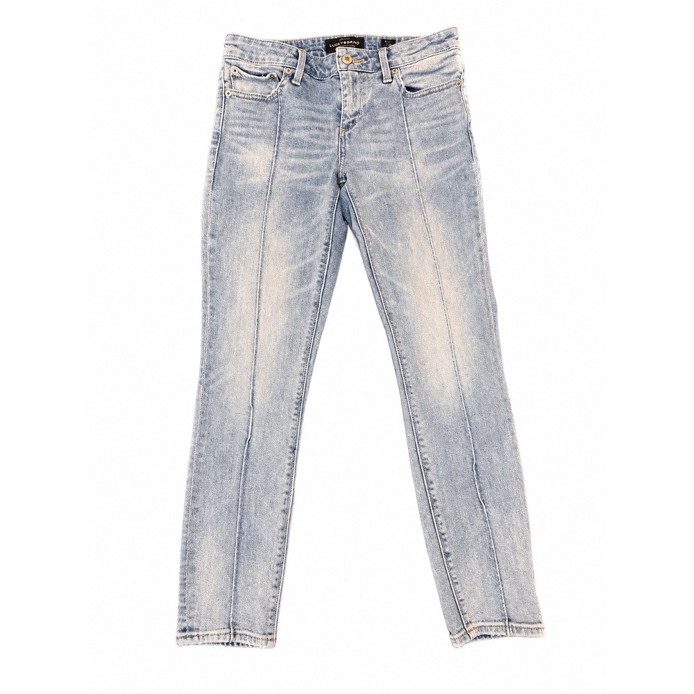 Lucky Brand Lolita Skinny Light Wash Blue Jeans Front Seam Denim Womens 4/27